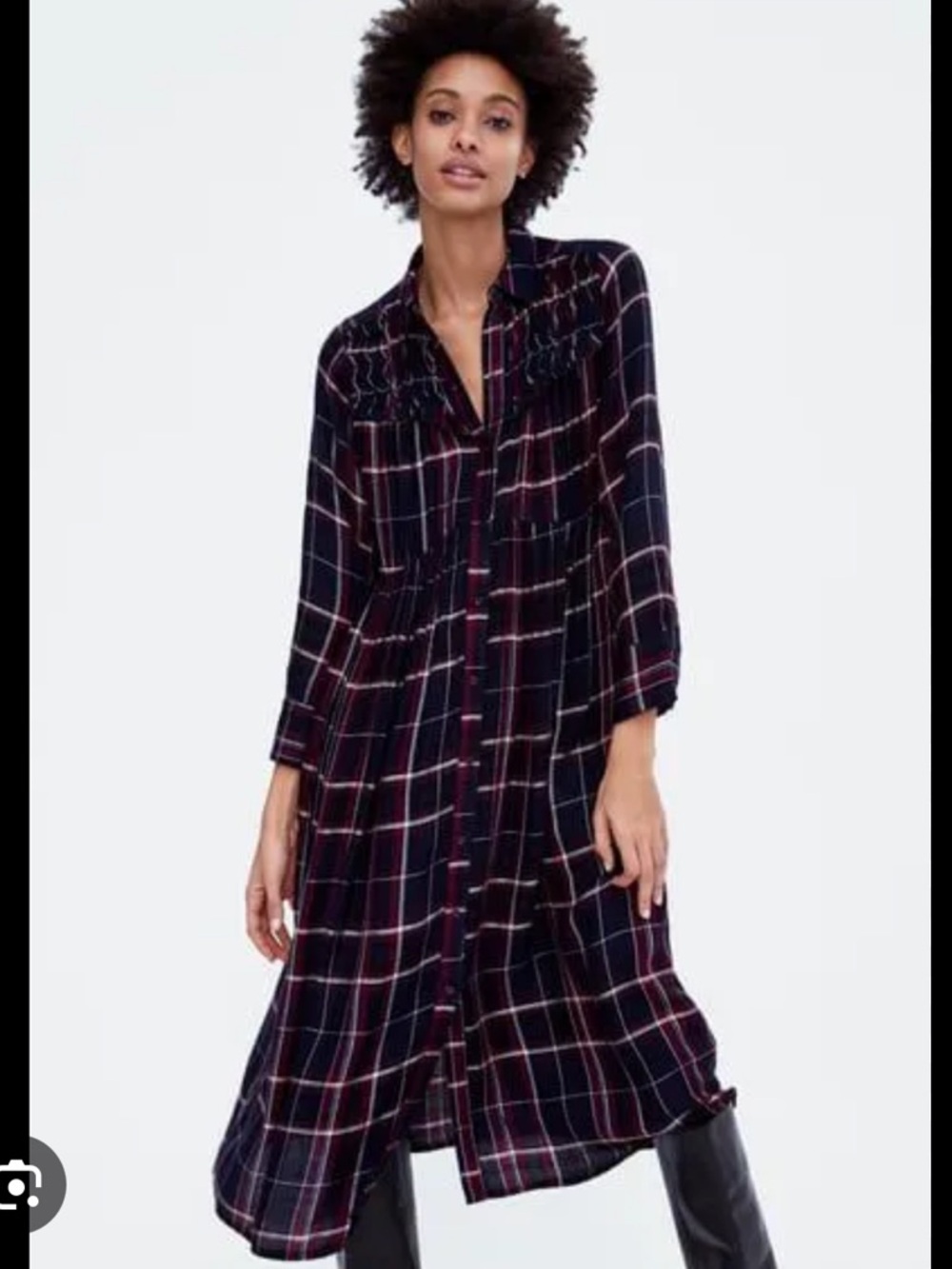 LAST CALL! Until 5/29 Zara plaid midi dress size XS